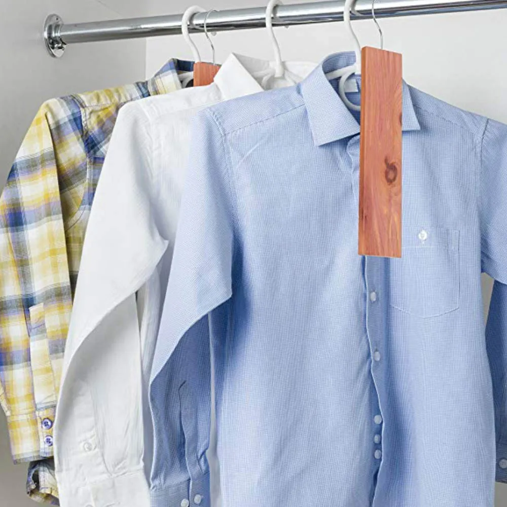 Scented Closet Wooden Cedar Hanger,  Cedar Wood Hanger Sachets Hang-up Blocks