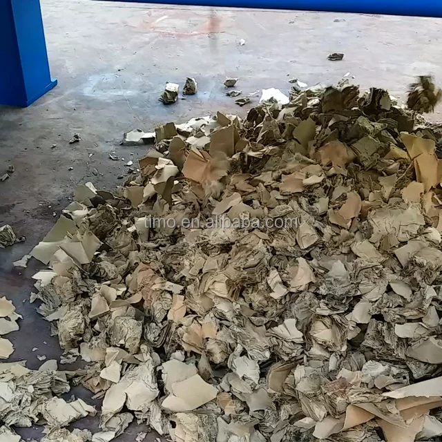 thick paper tube waste industrial shredder