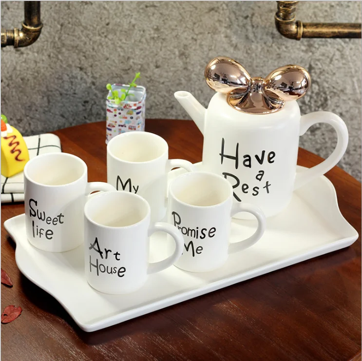 
European Styles High-grade Afternoon Tea Cup and Mugs Set Creative Bone China Ceramic Milk Coffee Cup for Gift 