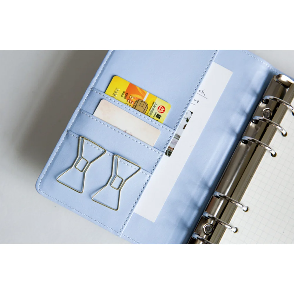 Customized Logo PU Leather A5 Notebook Cover Diary Planner Organizer 6 Ring Loose Leaf Binder Notebook