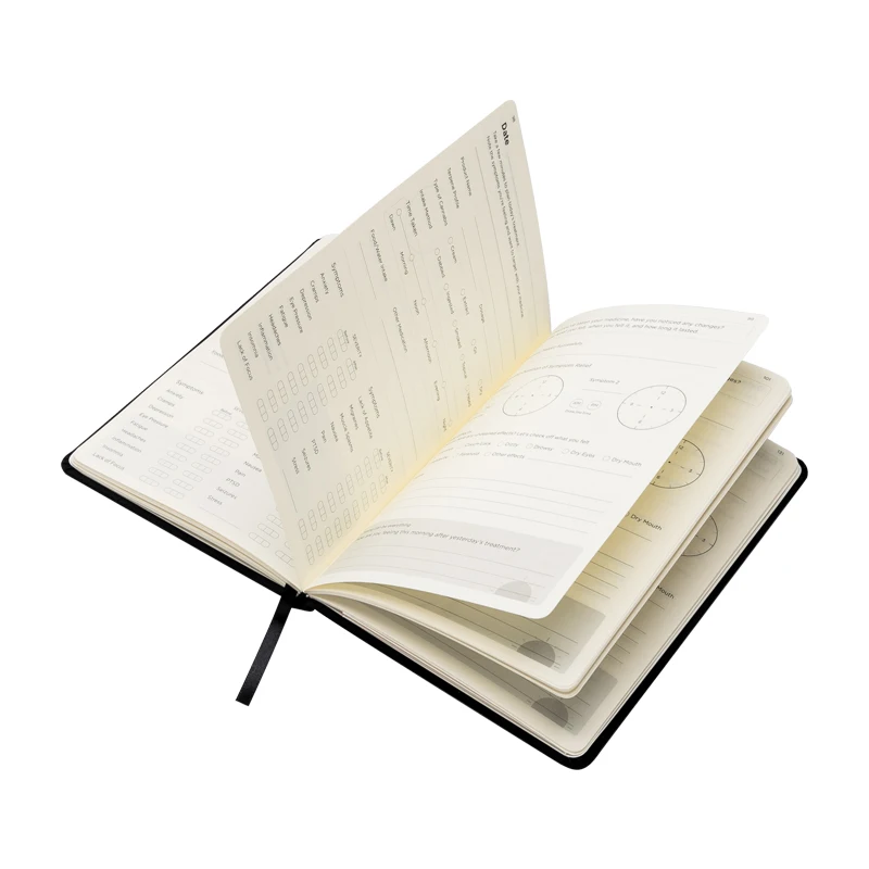 hot stamping A5 size cloth/fabric/ linen notebook printing with ribbon