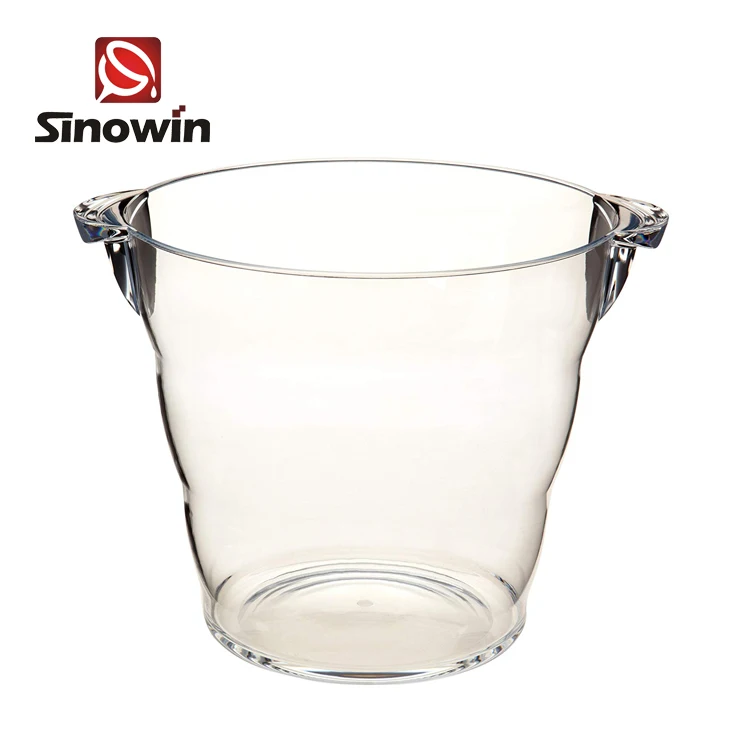 Оптовая продажа, Лидер продаж, ведерко из акрила, изолированные прочные круглая ручка, ведра для льда