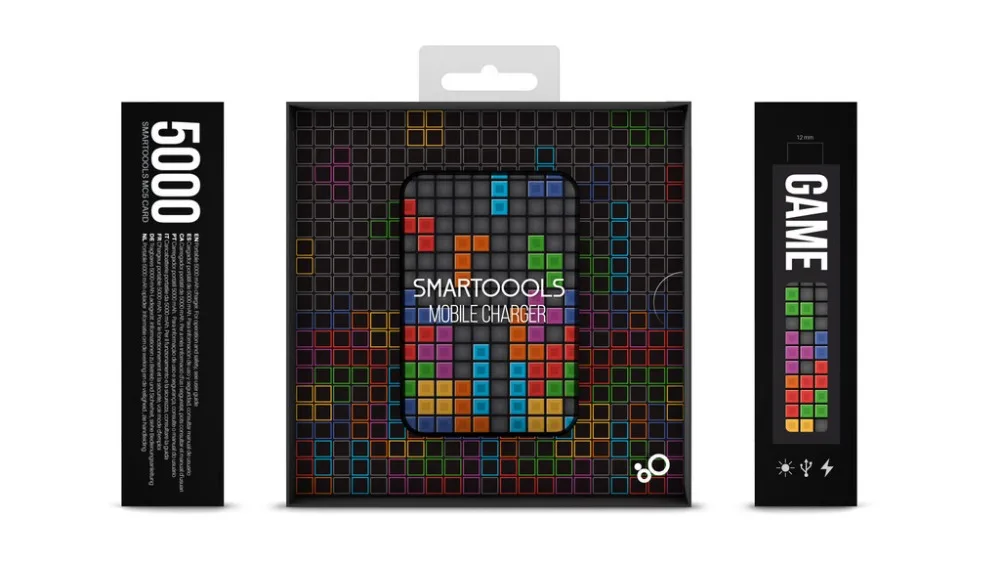 Portable LED Light Power Bank Box Polymer Lithium Battery Charger 5V2.1A Powerbank Case Tomos For all smart phone