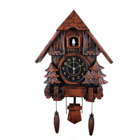 Plastic cuckoo clock with bird sound music