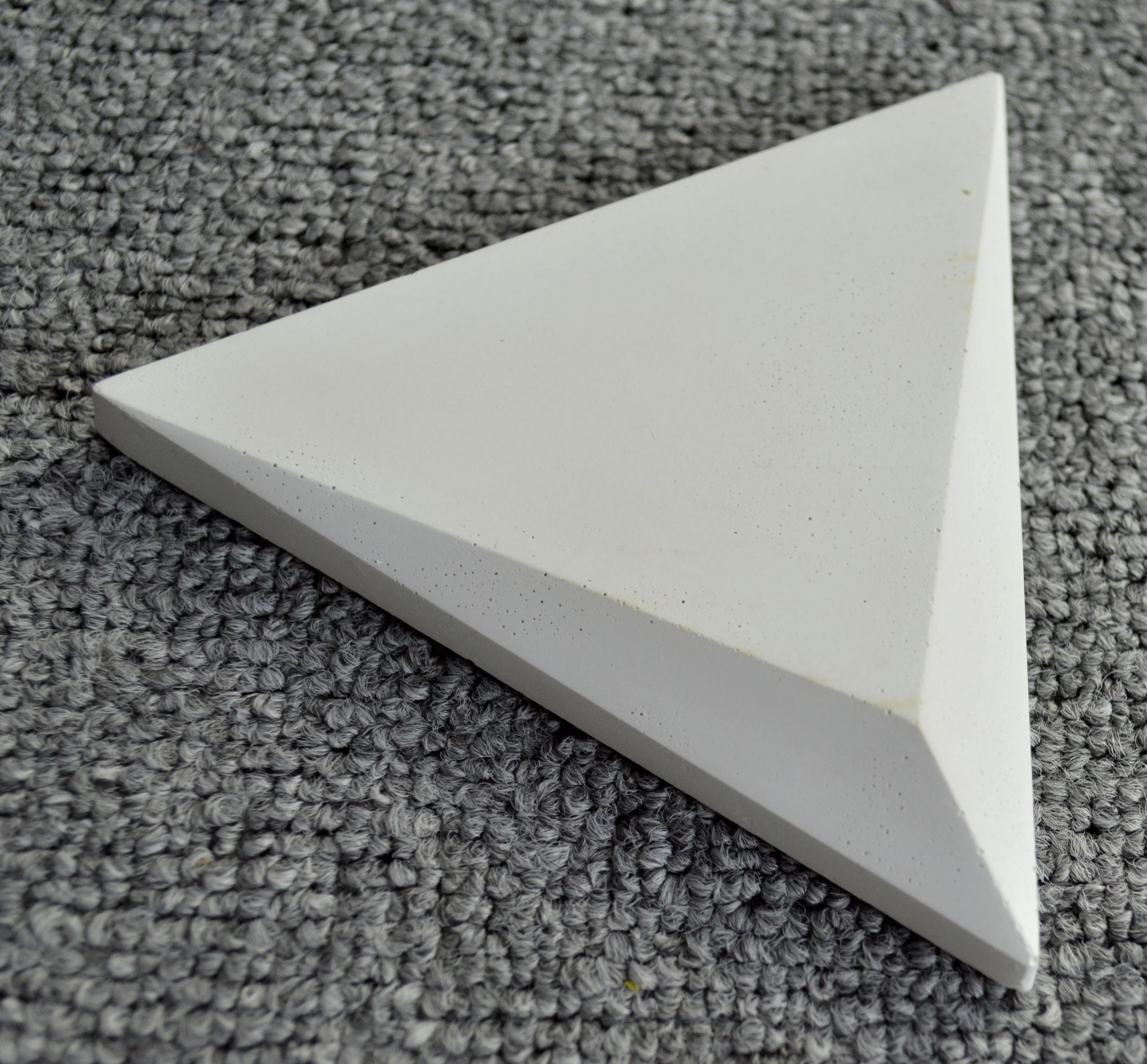 LUSSO Ceramic japan design hand make tile 150x130mm unique triangle 2 white concrete wall tile for art
