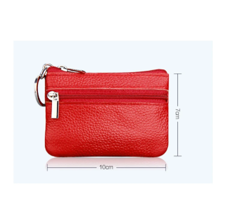 
Hot sale classic real leather small coin purse women zipper mini purse 