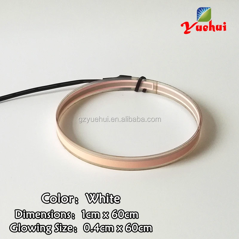 New Low Price Electroluminescent EL Backlight Panel Sheet 1*60cm EL Wire Tape Led Neon Strip with Voice Controller for House Car