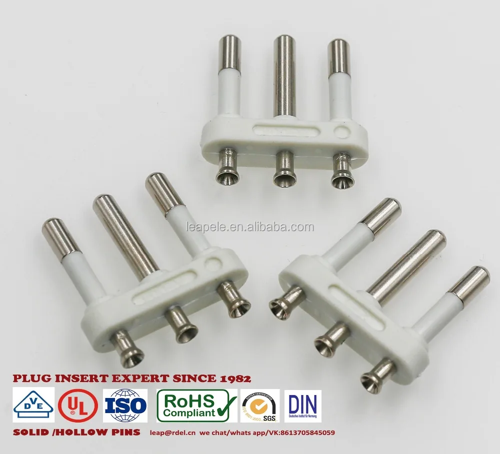 Italy 3 Pins Electrical Plug insert/IMQ AC power plug insert TY-0091 SCREWS
