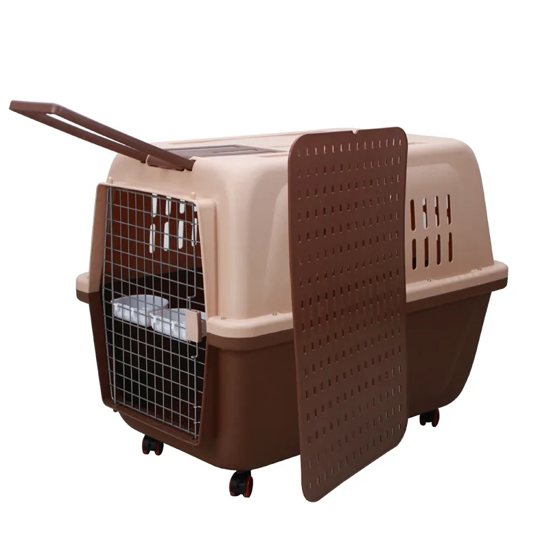 Hot Selling Air Transport Box Pet Dog Travel Carrier Cages Portable Plastic Dog Carrier Multi Sizes