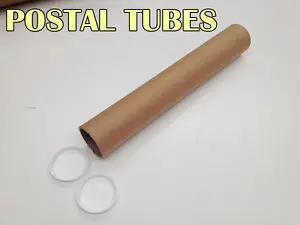 Postal mailing shipping tube with plastic plug