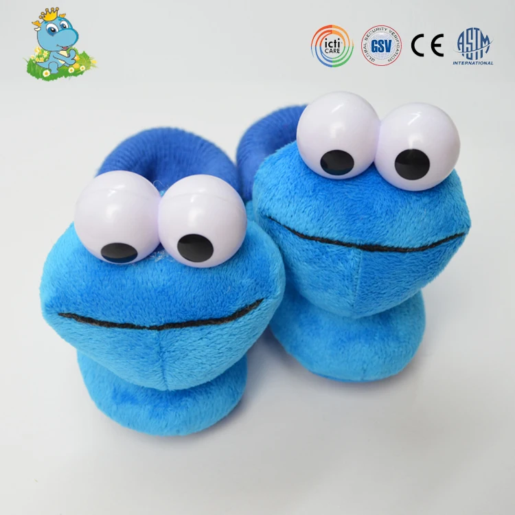 13 years factory custom cute wholesale kids shoes plush slipper with elmo toys