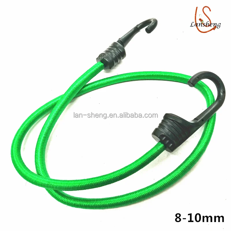 outdoor round bungee cord with Plastic Coated Metal Hooks