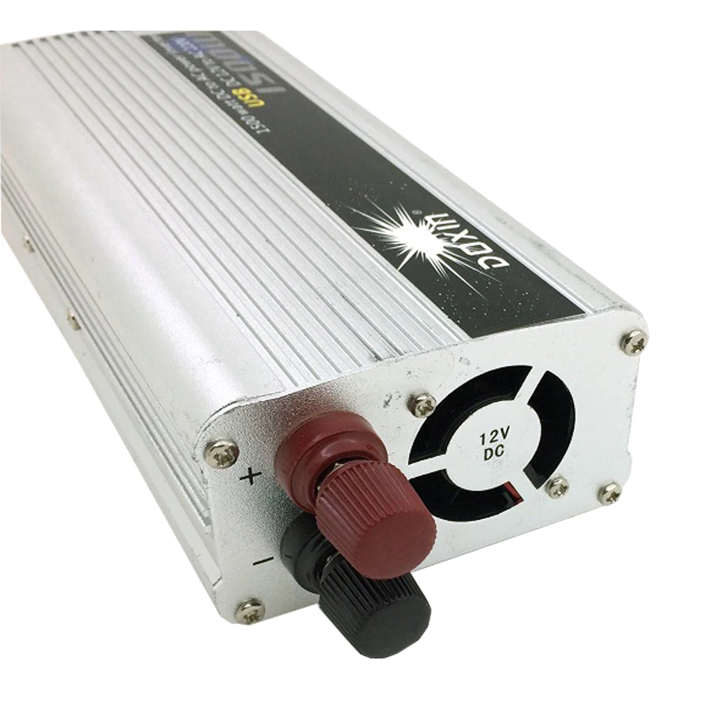 
New Arrive 1500W Power Inverter Pure Sine Wave USB DC 12V 24V to AC 220V Solar Power Inverter Peak Power 4000W Free Shipping 