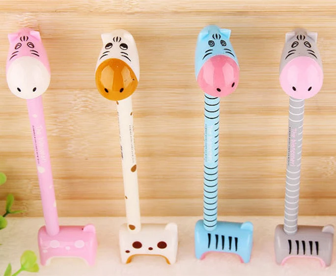 
Cute standing little donkey feng Meng giraffe animal modeling fun creative ballpoint pen 