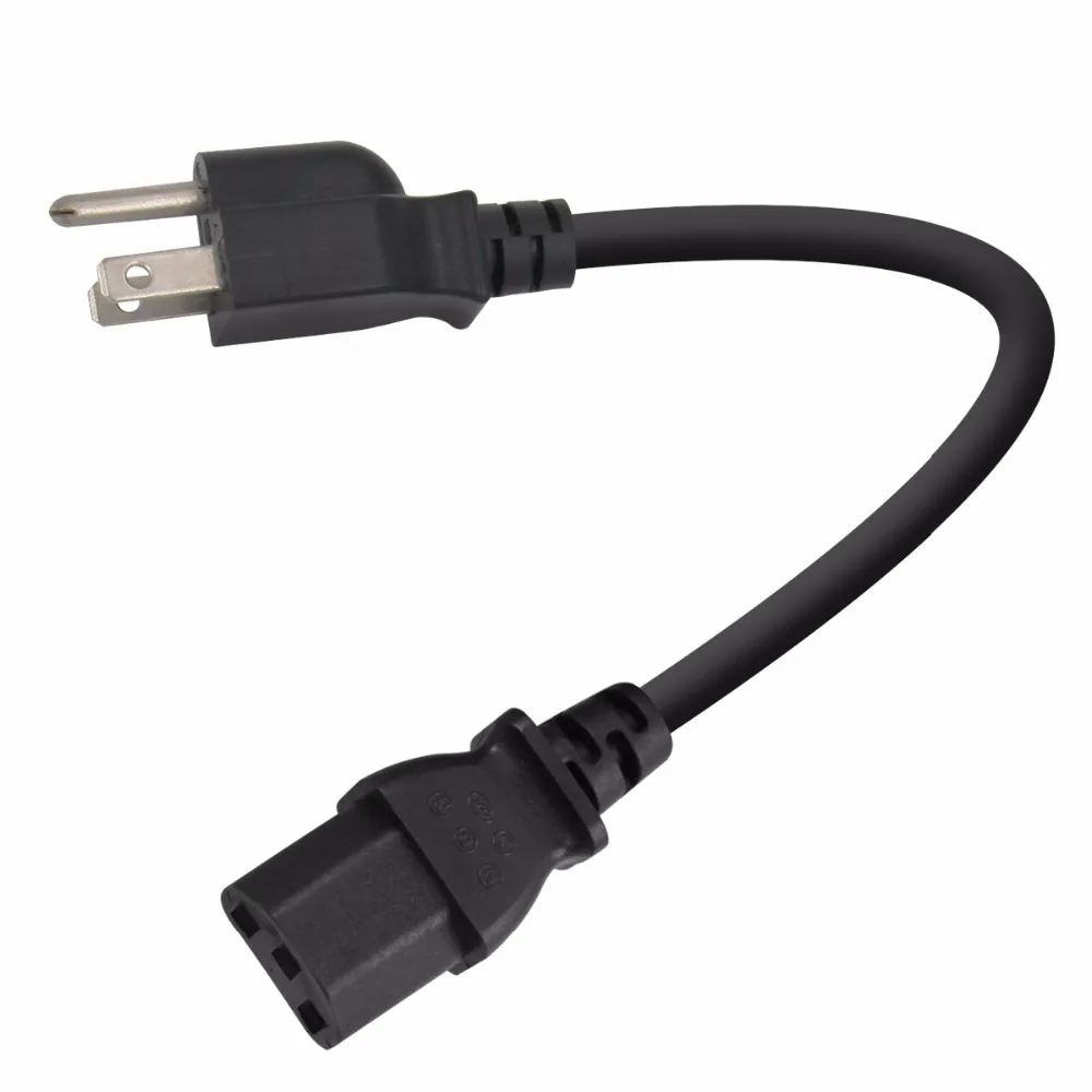 
North America 3 Prong Laptop Charger Cable 18AWG Nema 515P Mickey Mouse US IEC C5 AC Power Cord 