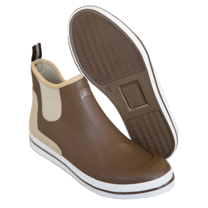 Unisex Waterproof 6' Ankle Rubber and Neoprene Marine Sailing Deck Boots
