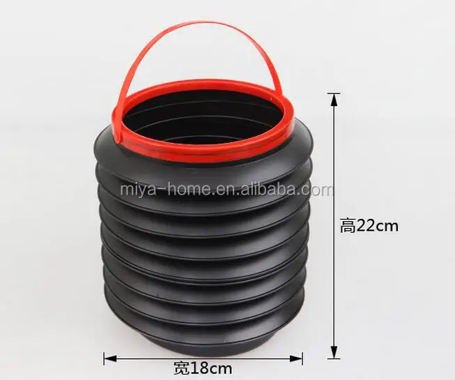Portable 4L Folding Water Bucket Plastic Container / Folding Fishing Water Pail Storage Box Trash / Collapsible Car Bucket