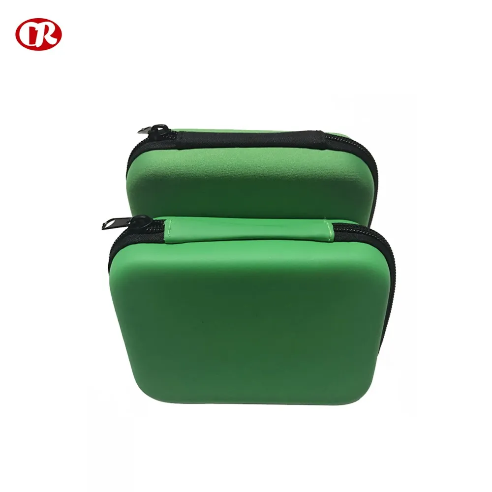 Green color zipper design customized protective GPS packing eva case