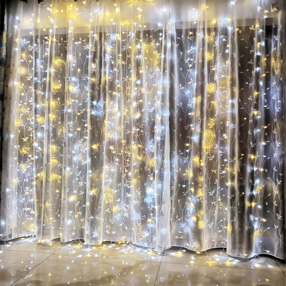 
3x3 6x3m led icicle Waterproof fairy Christmas led curtain light 