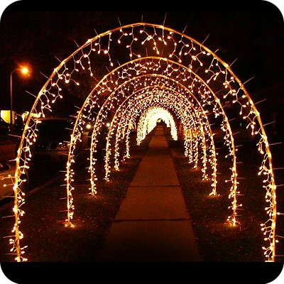 Wire frame yard outdoor building decoration lights christmas arch decoration