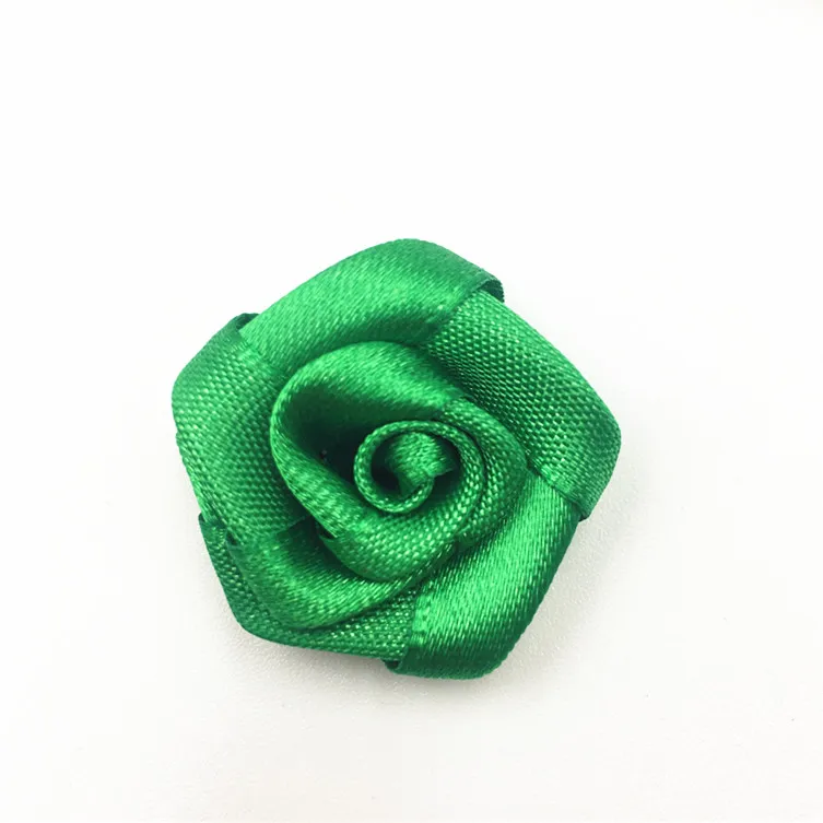 New Product Competitive Price Fabric Rose Flower Handmade Ribbon Flowers Mini Satin Ribbon Rose Flower