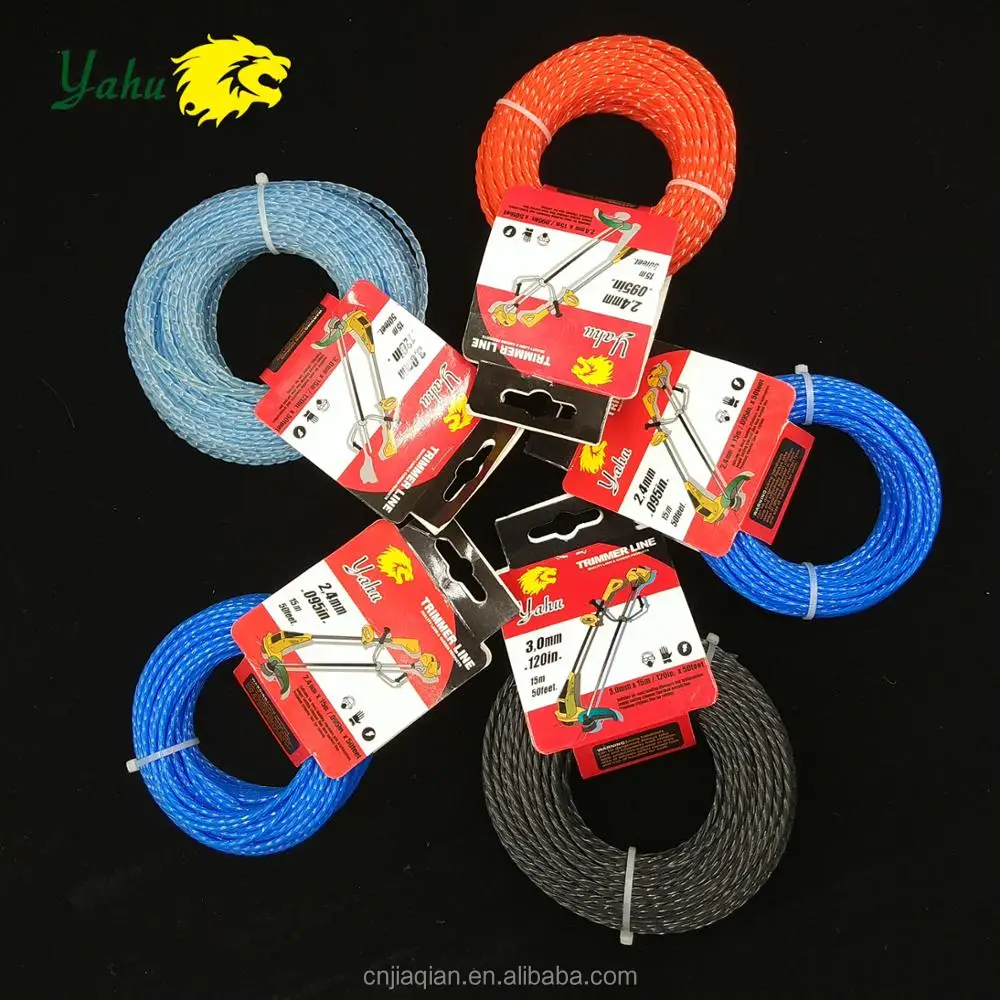 
YiWu lawn mower engine grass cutter anti-slip nylon line Nylon grass trimmer line chainsaw weed eater line 