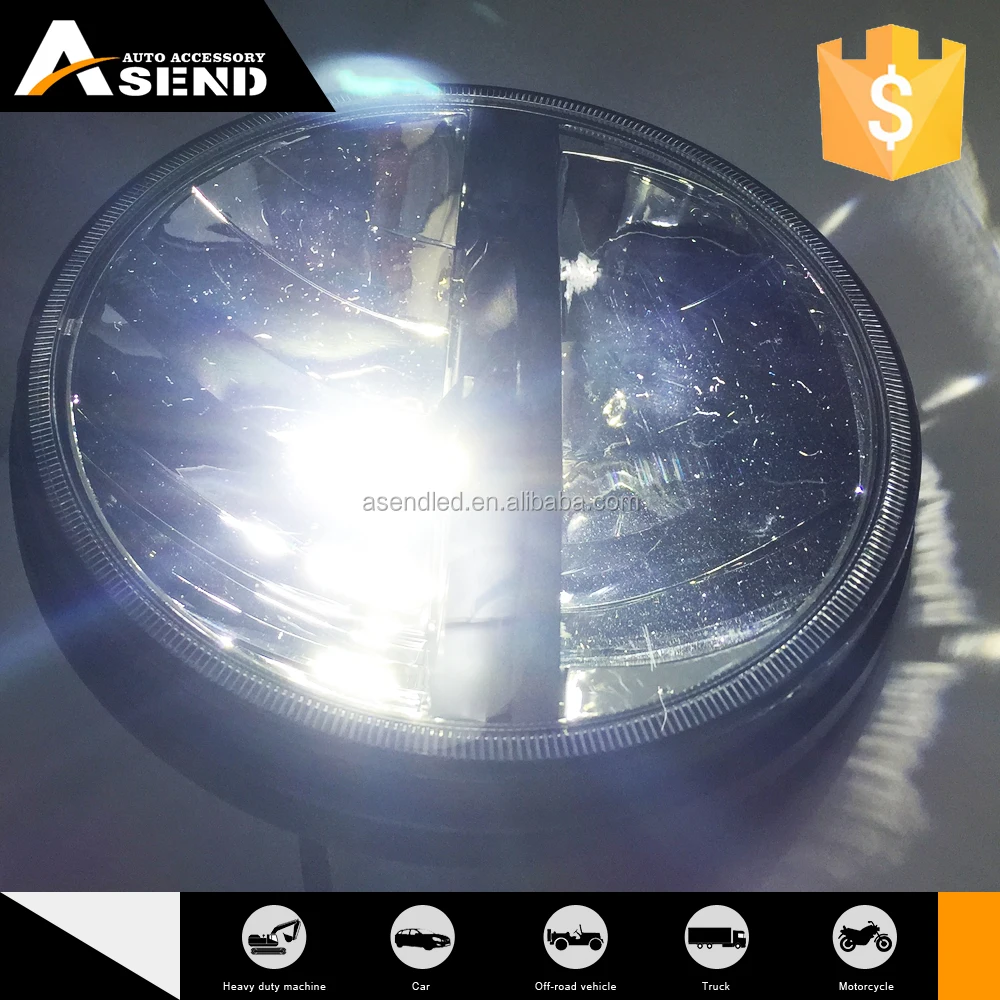Горячая продажа 7 'противотуманные фары 12 В led лодка свет мотоцикл фар offroad 4wd дальнего света