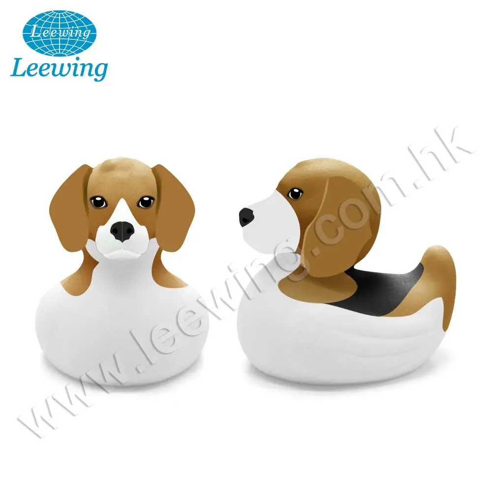 Популярный товар для детей, Безопасный Экологичный пластик, ПВХ, винил, по индивидуальному заказу, Beagle, Детская собака, щенок, с логотипом, резиновая утка