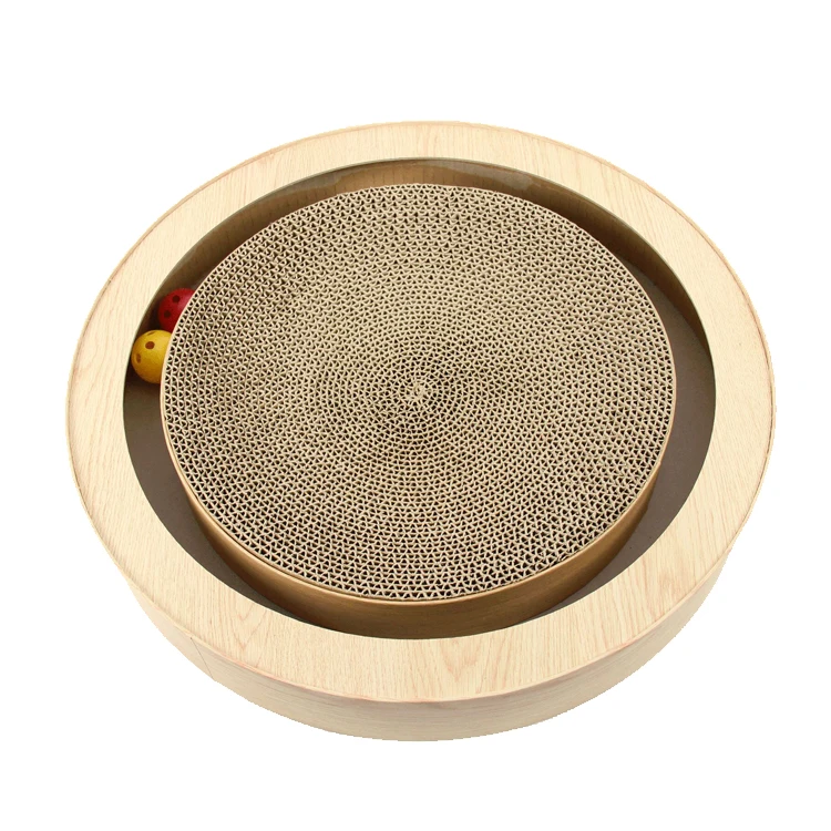 2018 Amazon round circuit multifunction cat toy cardboard cat scratcher