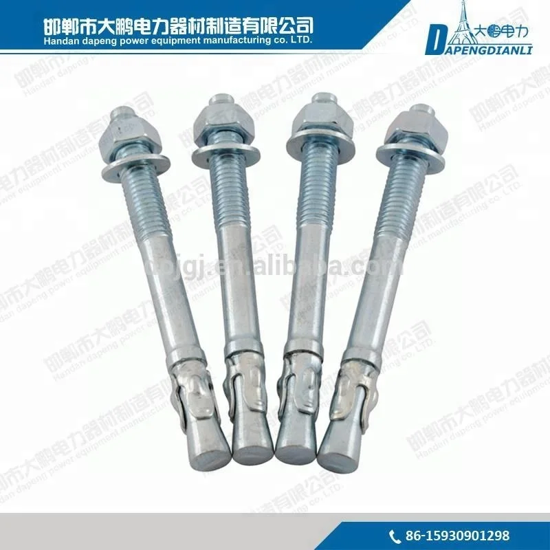Good Quality Overhead Power Line Accessories Wedge Anchor/Expansion Bolt/Through Bolt