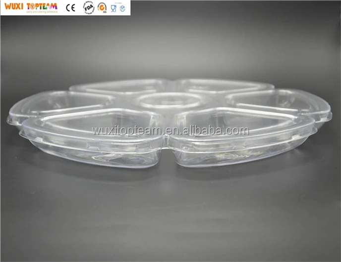 Пластиковый лоток для домашних животных, 16 дюймов, пластиковый лоток на 7 отсеков, лоток для конфет с отсеками для вечеринки