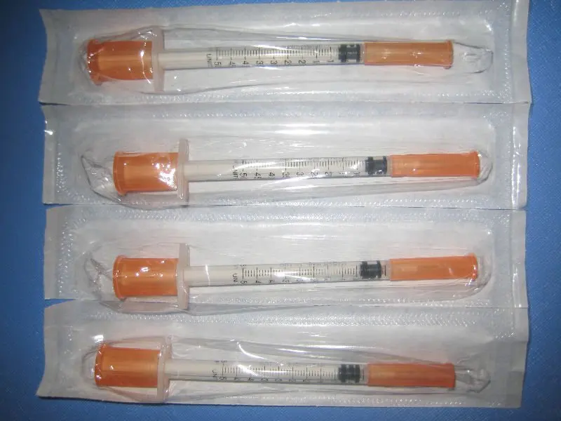 
 Стерильный шприц для инсулина 0,5 мл для одноразового использования  