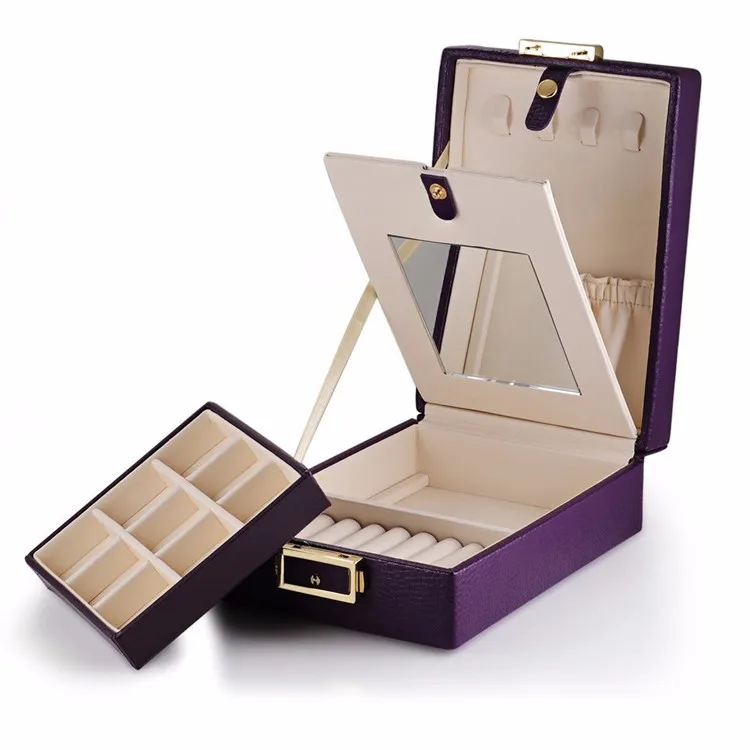 Shell Necklace Jewelry Box Packaging Cosmetic Bag And Cases Pu Leather Custom Boxes
