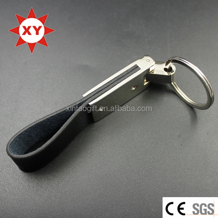 Direct sales of custom multi-color leather key chains with laser logo