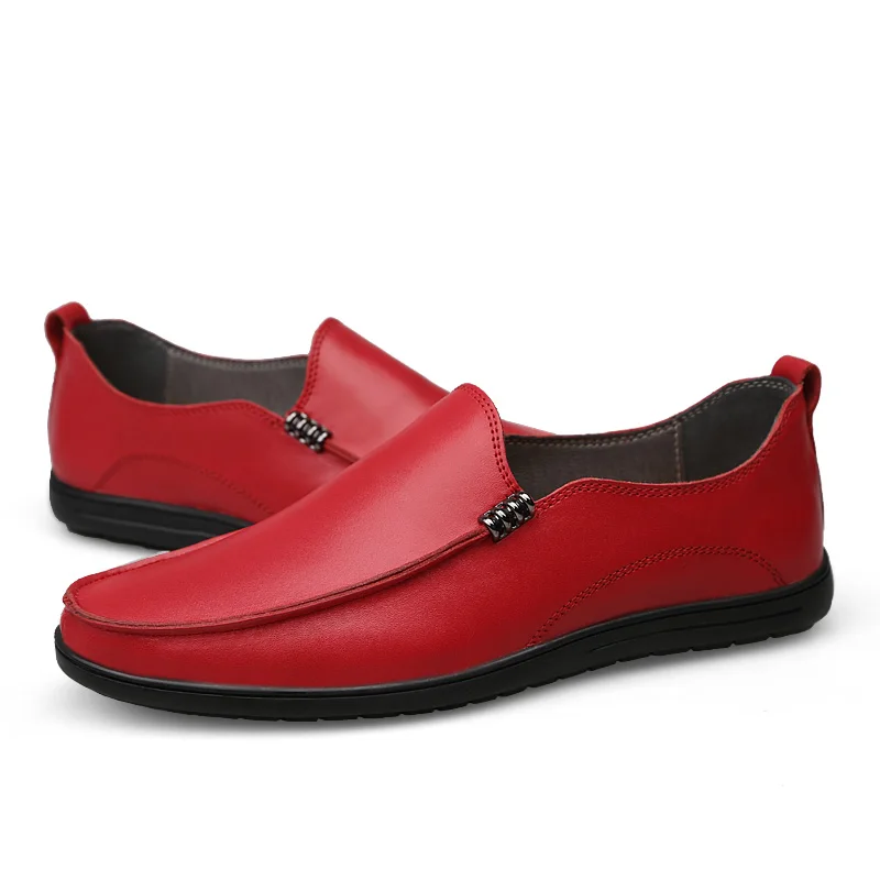
Spring Season Breathable Men shoes Genuine Leather Soft Mocassins Shoes For Men 