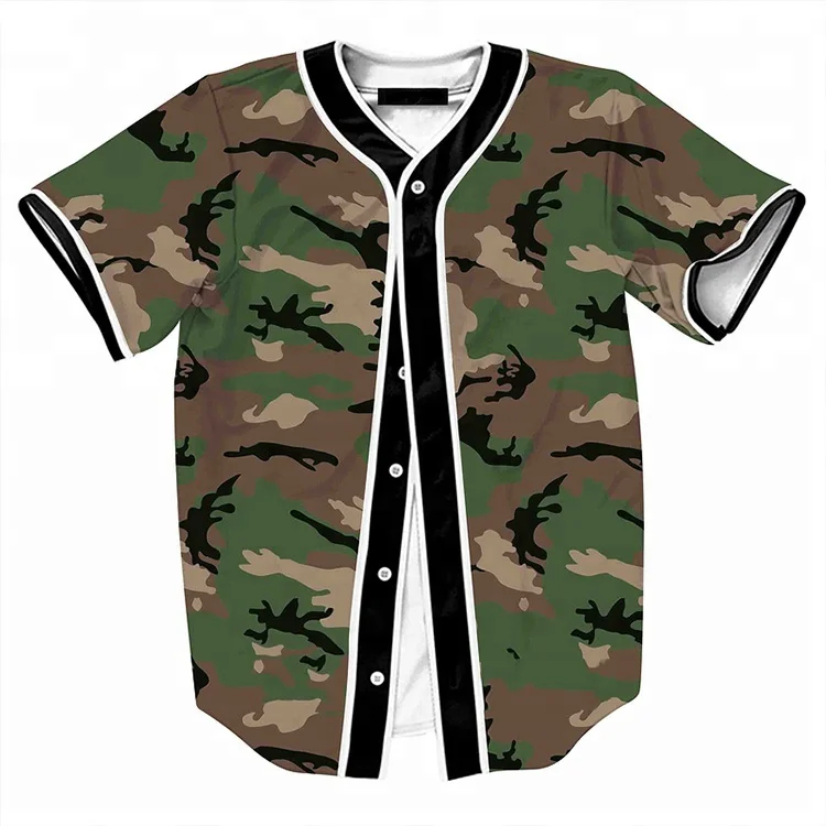 Бейсбольные майки с пуговицами из 100% полиэстера