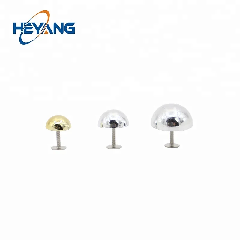 Well-designed plastic accessories semi-circular drilled pearl beads rivets