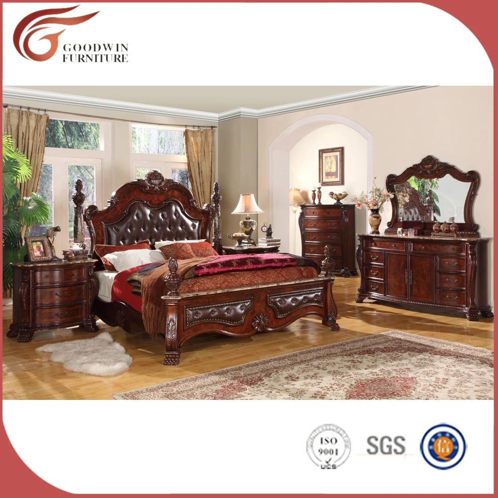 Goodwin Competitive Price Classic Antique Style Home Use Bedroom Furniture Bedroom Suite  WA142