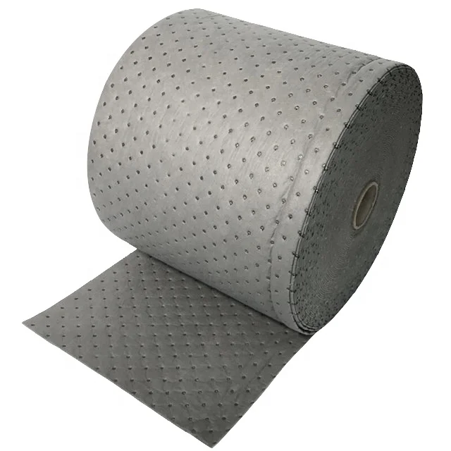 
100pp needle-punched universal absorbent roll dimpled oil spill absorbent pad 