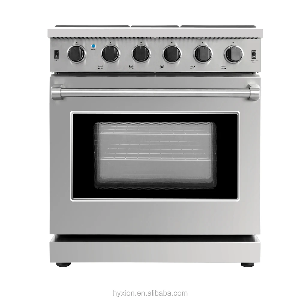 Gas stove 5 burners gas range with a 4.5 cu.ft oven easy clean