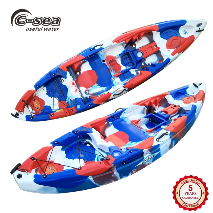 single fishing kayak with waterproof hatch and aluminium seat