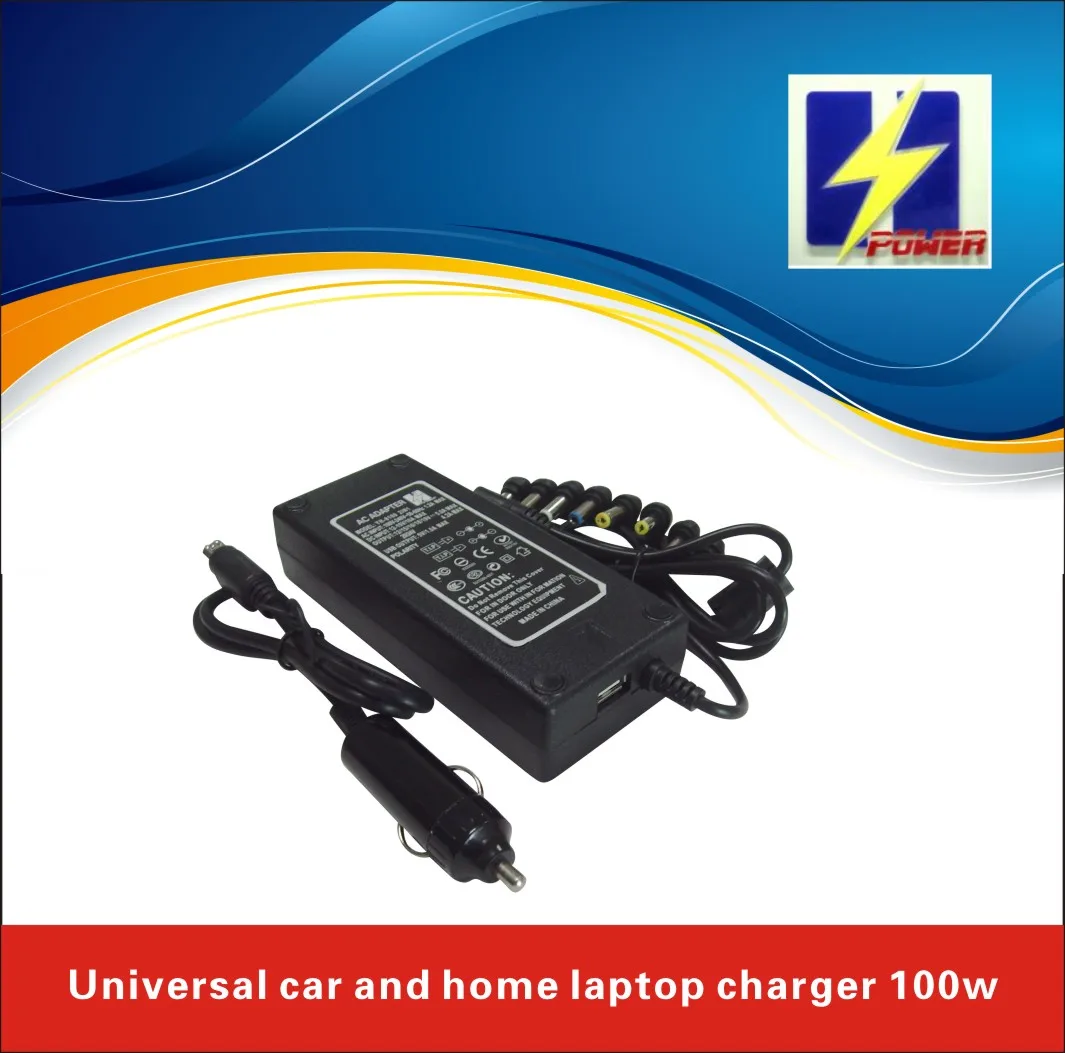 
 100 Вт ноутбук адаптер питания универсальный автомобиль 12v-24v и домой 2in1  