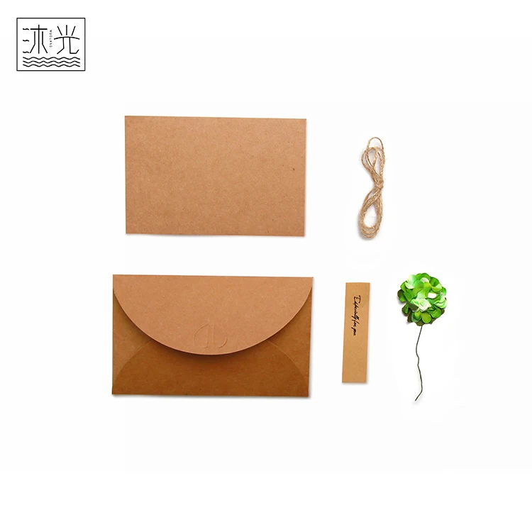 
Wholesale Custom Flower Design Kraft Paper Handmade Greeting Card 