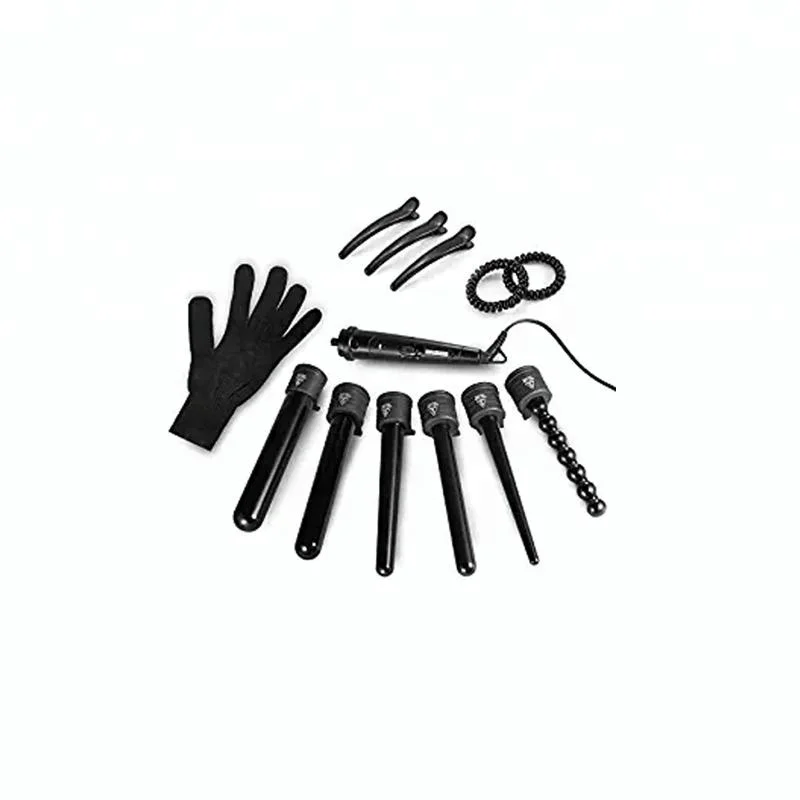 5p interchangeable 5 in 1 curling wand iron