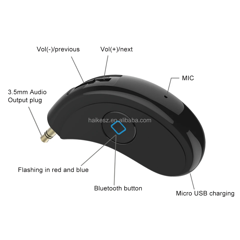 Car Bluetooth AUX 3.5mm Jack Bluetooth Receiver Handsfree Call Bluetooth Adapter Car Transmitter