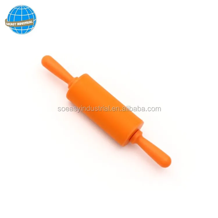 Silicone Rolling Pin Dough Roller for Pizza Cookie with PP Handle