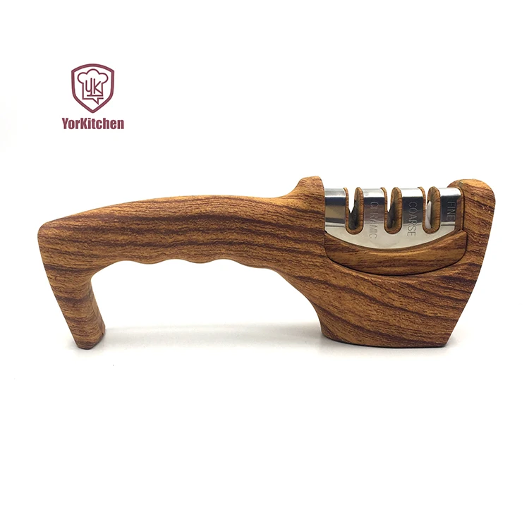 Wooden grained knife sharpener wood painted sharpener