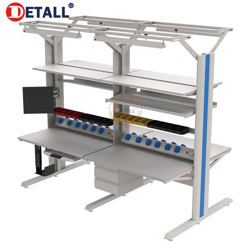 Detall- Esd противоположная сборка складской рабочий стол тележка для строительства верстака