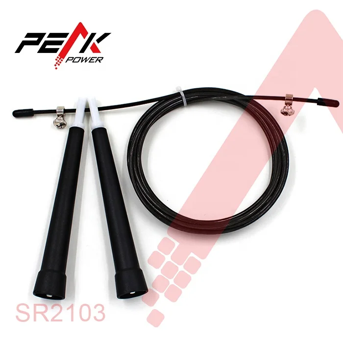 PeakPower Plastic Handle Jump Rope with Nylon Covered Wire Rope