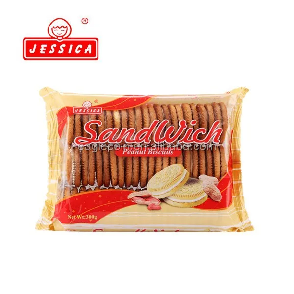 
300g Crispy HALAL Peanut Sandwich Biscuits cake Sweet 